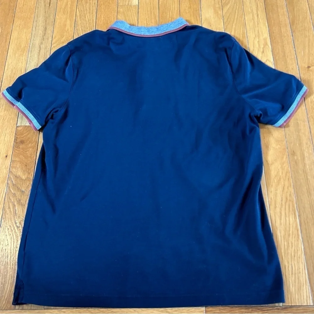 Banana Republic Men’s Large L Luxury Touch Navy Blue Short Sleeve Polo Shirt